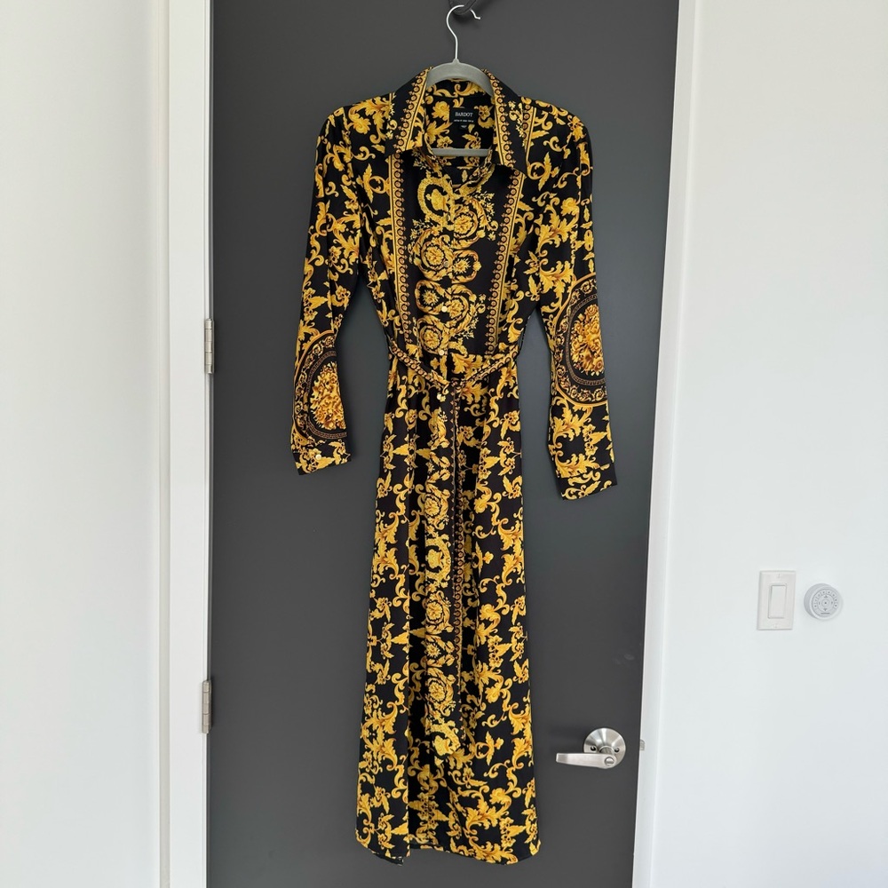 Bardot Versace inspired dress